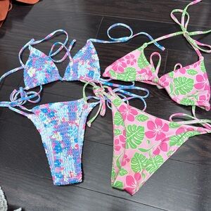 SHEIN Multicolor and Pink Floral Bikinis Bundle